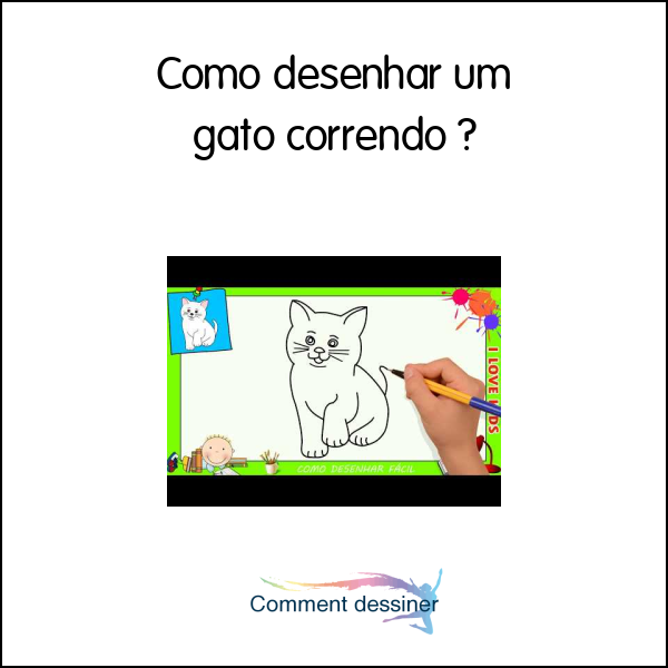 Como desenhar um gato correndo